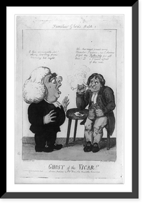 Historic Framed Print, Familiar ghosts. Sketch 2. Ghost of the vicar!!,  17-7/8" x 21-7/8"