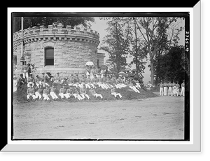 Historic Framed Print, West Point Cadets, Watching drills,  17-7/8" x 21-7/8"