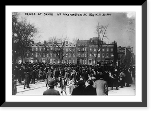 Triangle Waist Co. fire, N.Y.C.. Crowds at sence i.e. scene of Washington St. fire, N.Y, Antique Wall Art