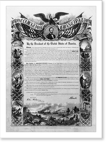 Antique Photo Print - Proclamation of Emancipation by the President