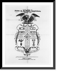 Antique Photo Print - James A. Garfield's escutcheon