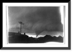 Black & White Photo - Tornado, Lebanon, Kansas - Antique Wall Decor Print