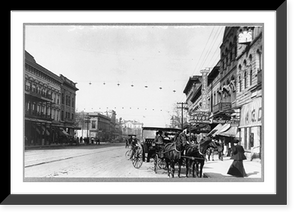 Historic Framed Print, Main Street, Columbia, South Carolina,  17-7/8" x 21-7/8"