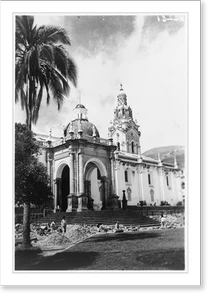 Vintage Americana Print - Catedral, Quito, Pichincha district, Ecuador