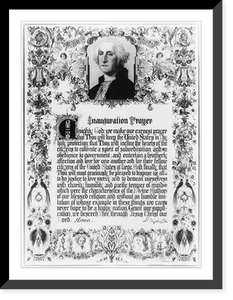 Historic Framed Print, Inauguration prayer,  17-7/8" x 21-7/8"