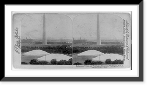Endeavorers' tents and Washington Monument, Washington, D.C, Antique Print