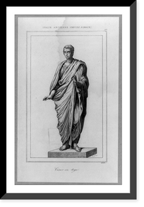 Historic Framed Print, [C. Julius Caesar, full-length statue, standing, facing left],  17-7/8" x 21-7/8"