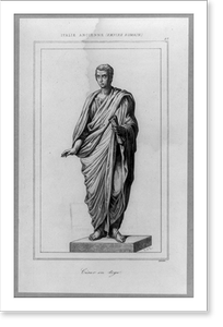 Antique Portrait - C. Julius Caesar, full-length statue, standing