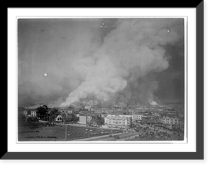 Bird's-eye view of smoldering downtown section during the San Francisco earthquake and fire, Vintage Wall Art