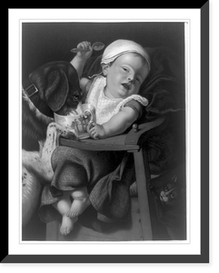 Historic Framed Print, Baby in trouble,  17-7/8" x 21-7/8"