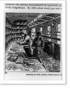 Historic Railroad - Railroads & Depots - Assorting the mail