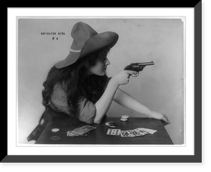 Historic Framed Print, Revolver girl,  17-7/8" x 21-7/8"