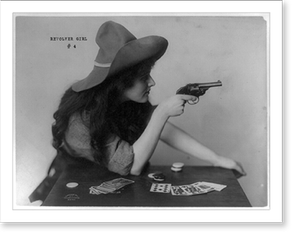 Vintage Photo Print - Revolver girl - Vintage Home Decor Print