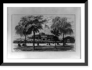 Historic Framed Print, Castle Garden, 1852,  17-7/8" x 21-7/8"