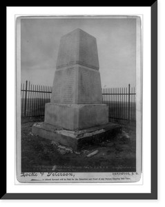 Custer's monument on Crow Agency, Montana, along B. & M. R.R, Vintage Poster