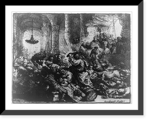 Christ driving the money changers from the temple Classic, Historic Reproduction