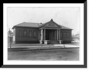 Historic Framed Print, Public library, Kearney, Neb..K.O. Holmes, publisher.,  17-7/8" x 21-7/8"