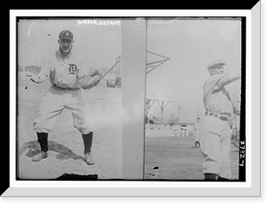 Frank Gibson at left, Detroit AL (baseball), Antique Print