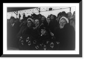 Spectators at a tense moment during the rodeo at the San Angelo Fat Stock Show, San Angelo, Texas, Antique Print