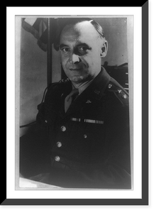 Historic Framed Print, [Major General Lucius D. Clay, half-length portrait, seated, facing slightly left, in uniform],  17-7/8" x 21-7/8"