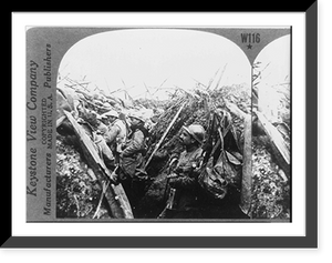 Historic Framed Print, A French departure trench just before zero hour,  17-7/8" x 21-7/8"