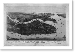Antique Photo Print - New York City - The city of greater New York