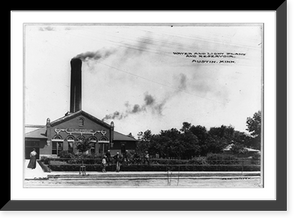 Historic Framed Print, Water and light plant and reservoir, Austin, Minn..K.O. Wold.,  17-7/8" x 21-7/8"