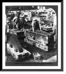 Mould and core for a gear wheel casting, Vintage Poster