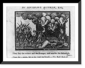 Historic Framed Print, [French atrocities in Germany during Napoleonic War, 1796].Wm. Wadsworth(?).,  17-7/8" x 21-7/8"