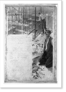 Black & White Photo - Construction of the new palaces