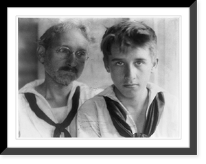 Historic Framed Print, [F.H. Day and Maynard White in sailor suits, portrait],  17-7/8" x 21-7/8"