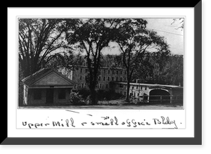 Upper mill and small office building of Stephen and David Barton, North Oxford, Massachusetts, Antique Wall Art