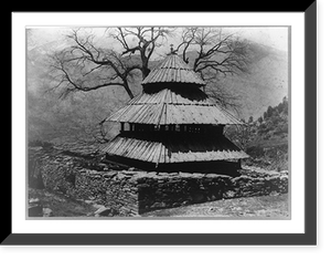 Vintage Americana Print - Zulu temple at Maryloa, Zululand, Africa