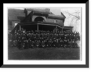 Historic Framed Print, Ex-president Roosevelt and neighbors, taken at Oyster Bay, Sagamore Hill, L.I.,  17-7/8" x 21-7/8"