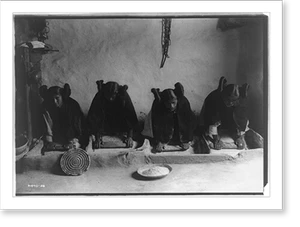 Vintage Photo Print - The mealing trough. Hopi - Historic Wall Art Gift