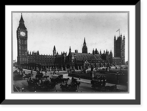 Historic Framed Print, Houses of Parliament, London, England,  17-7/8" x 21-7/8"