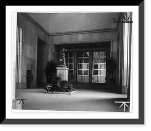 Deutsche Haus, the German pavilion at the Paris International Exposition of 1937, lobby with plastic sculpture by Georg Kolb, Historic Reproduction