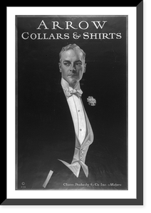 Historic Framed Print, Arrow collars and shirts,  17-7/8" x 21-7/8"