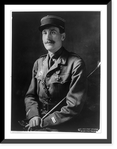 Baron de la Grange, half-length portrait, seated, facing left, Antique Poster