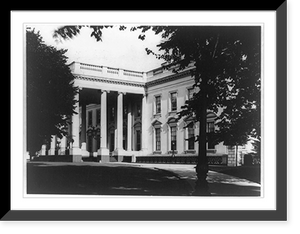Historic Framed Print, [Northwest entrance to the White House, Washington, D.C.],  17-7/8" x 21-7/8"