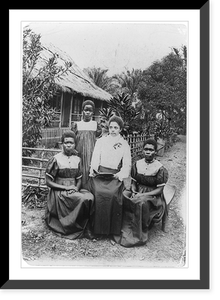 Antique Photo Print - Miss Lena Clark posed with three other women