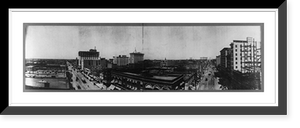 Historic Framed Print, [Bird's-eye panoramic view of Oklahoma City, Okla.],  17-7/8" x 21-7/8"