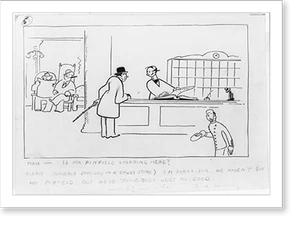 Vintage Photo Print - Man: Is Mr. Pinfield stopping here