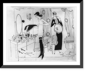 Historic Framed Print, [Woman in dressing room] - 2,  17-7/8" x 21-7/8"