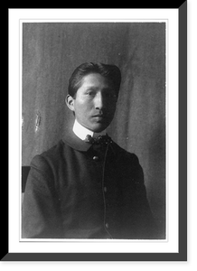 American Indian student, half-length portrait, facing right, taken at Hampton Institute, Hampton, Va, Historic Print