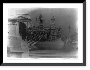 Historic Framed Print, [View of the World's Columbian Exposition, Chicago, Ill. showing detail of fountain],  17-7/8" x 21-7/8"