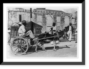 Historic Framed Print, A Barbados donkey cart,  17-7/8" x 21-7/8"