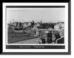 Historic Framed Print, Reykjav&iacute;k, panorama,  17-7/8" x 21-7/8"