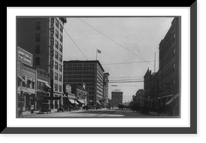 Historic Framed Print, [Broadway, Oklahoma City, Oklahoma],  17-7/8" x 21-7/8"
