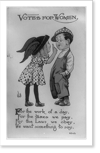 Black & White Photo - Votes for women - Vintage Home Decor Print
